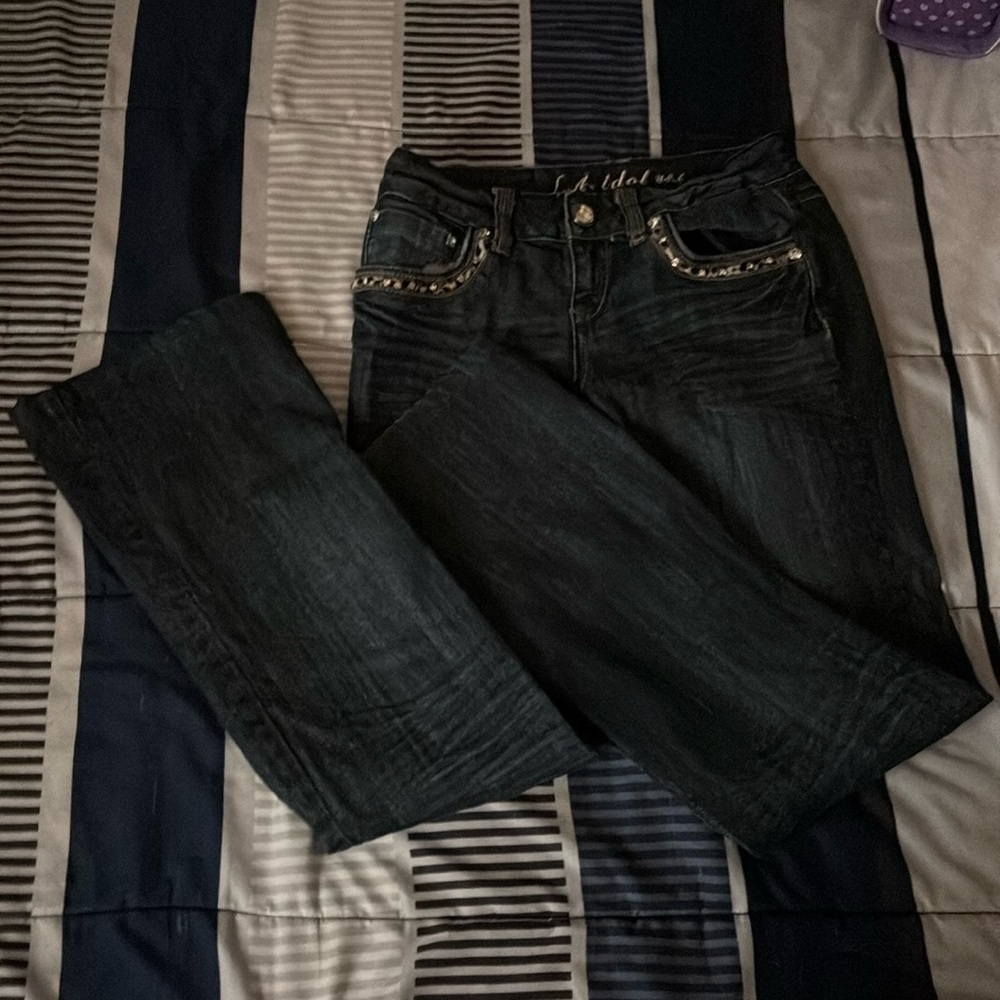 L.A idol USA low rise bootcut jeans